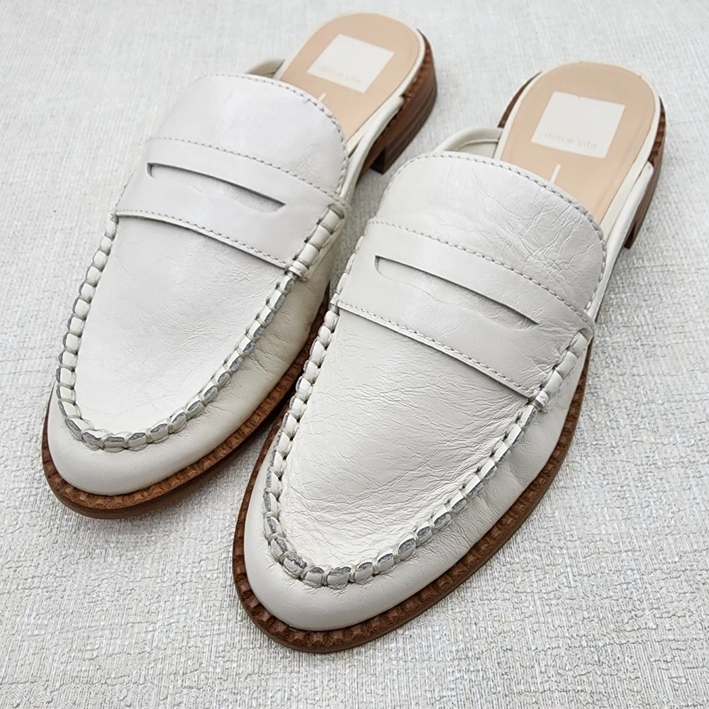 Dolce Vita Women's Havan Leather Slip On Loafer - 7 - Picture 5 of 9